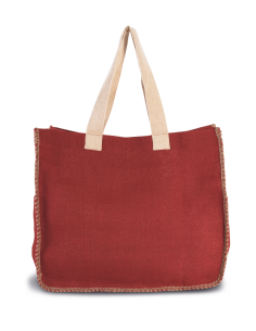 K-KI0248-JUTE BAG WITH CONTRAST STITCHING 2